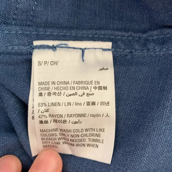 Style & Co. NWT Blue Linen Blend Utility Full Zip Jacket Small Women’s - Picture 12 of 12